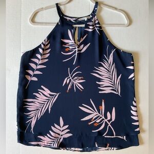 Violet & Claire Navy and Pink Floral Top